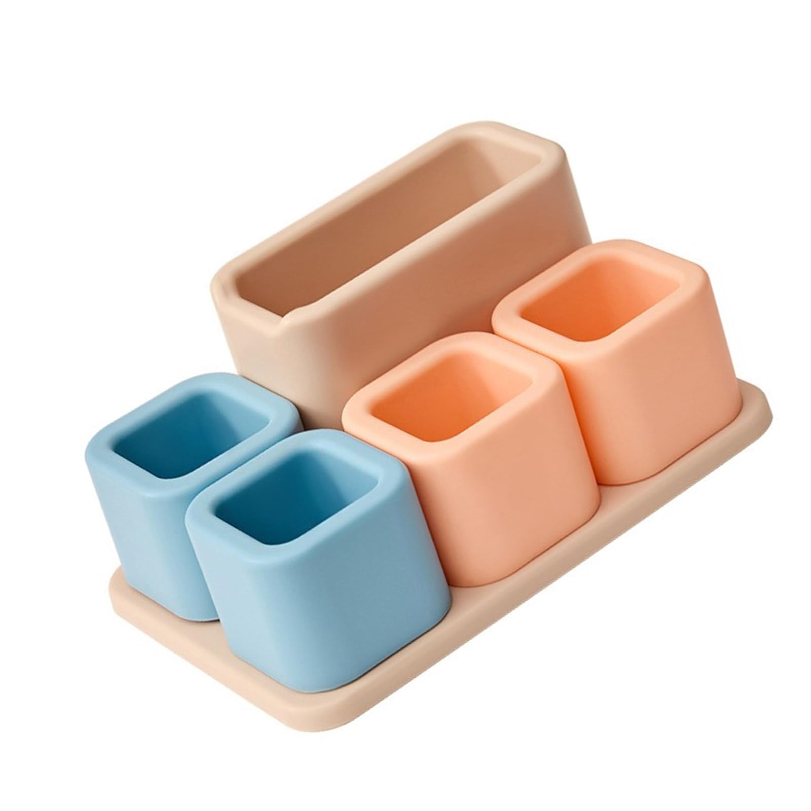 GTYLF Desk Makeup Brush Holder Rack Home Desk Organizers Cosmetic Holder Container Desktop Ornament Pen Storage Shelf Makeup & Pencil Tray