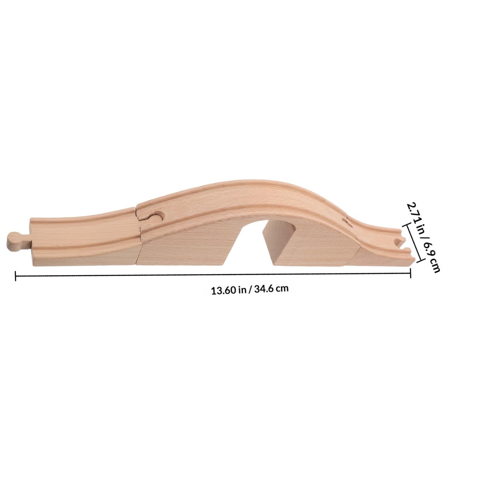 Set Accessori per Pista Giocattolo in Legno con Ponte Singolo, Espansione Trenino Educativo per Ragazzo Ragazza, Kit Costruzione Stimola Creatività e Collaborazione Familiare