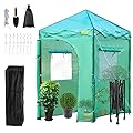 VEVOR Walk-in Greenhouse, 6'x 4'x 8' Portable Pop-Up Green House, Set Up in Minutes, High Strength PE Cover with Doors & Windows and Powder-Coated Steel Frame, Suitable for Planting and Storage