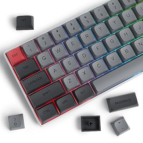 Image of Fogruaden PBT Keycaps 134 Key Dark Grey Keycaps,Custom Keycaps, XDA Profile Cute Keycap for Mechanical Keyboard