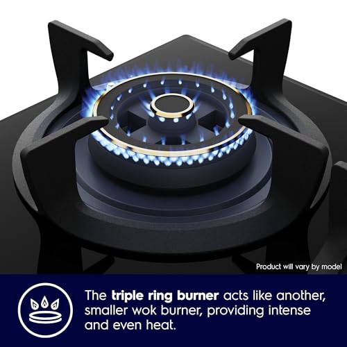 Electrolux 4 Burner Auto Ignition Glass Top 90cm Built-in Gas Hob, UltimateTaste 300, Black, EHG9430BCI - Image 5