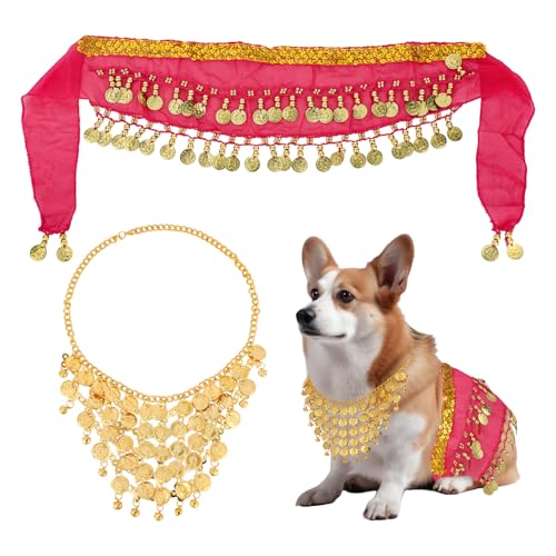 Dog Belly Dancer Skirt with Sequin Necklace