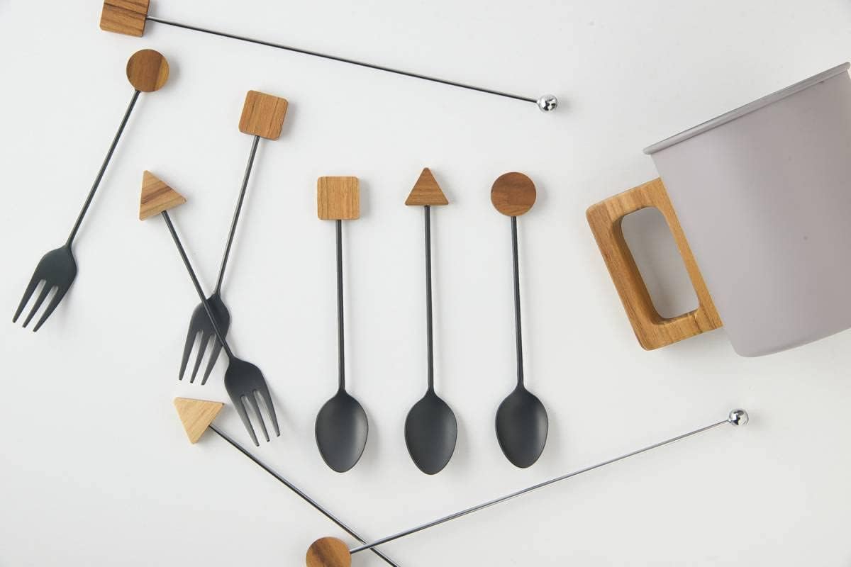 Takakuwa Metal Wood Cutlery Spoon Sankak Size: Approx. W12 410538