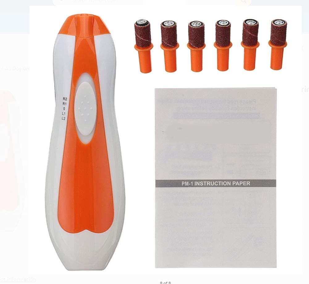 Pet Nail Grinder Papa eléctrica Trimerador Clipper Pequeño Medio Medio Perros Gatos Pequeños Animales Portátiles Patas Sin Dolor Impirt PAWAS Corte de Aseo