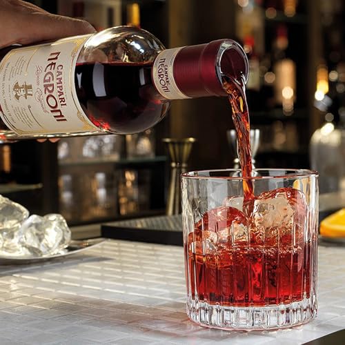 Campari Negroni - italienischer, servierfertiger Pre-Dinner Cocktail aus dem Hause Campari - kombiniert mit dem Aroma von Gin und rotem Wermut - 1 x 0,5 Liter