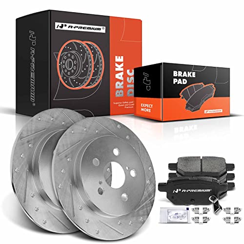 A-Premium 10.2 In (259 mm) Rear Brake Rotors & Ceramic Pads Kit, 6-Pack by A-Premium - Used condition - US$64.25