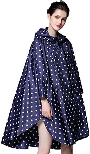 NUUR Women's Rain Poncho Jacket Waterproof Lightweight Reusable Hiking Rain Coat Jacket with Hood for Bicycle Moto