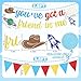 You've Got A Friend in Me Banner Toy Inspired Story Birthday Party Decorations With Yellow Blue Red Glitter Triangle Pennant Flag Streamers Photo Prop