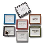 Two&apos;s Company Wise Sayings Set of 6 Gentlemen&apos;s Desk Trays
