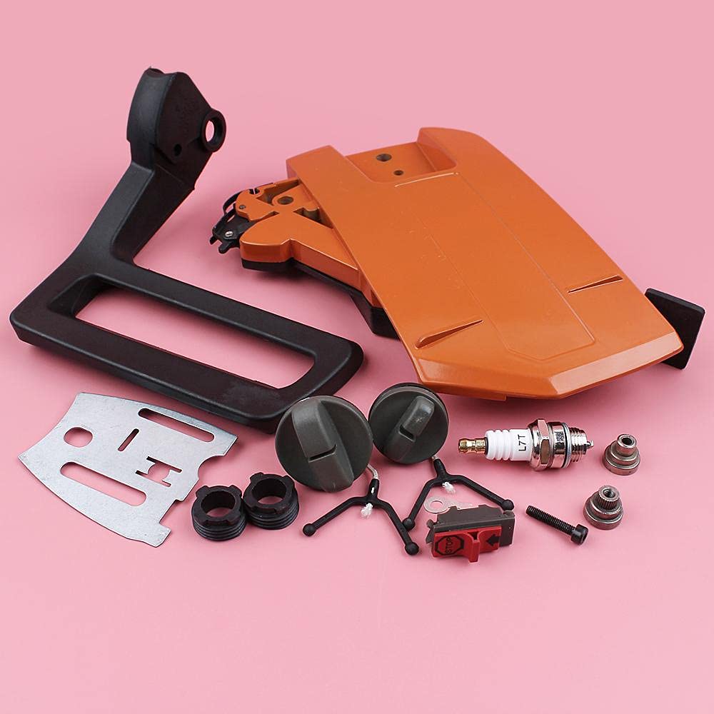 Herramientas Kit de placa de barra de cubierta de embrague lateral de freno para Husqvarna 266 268 272 61 66 motosierra 5037366-01, 503 73 66-01 w tapa de aceite de combustible accesorios