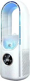 Ar condicionado portátil, ar condicionado frio, ventilador de resfriamento alimentado por USB - 6 níveis de umidade e velocidades para casa/quarto/escritório, tipo 1 type2