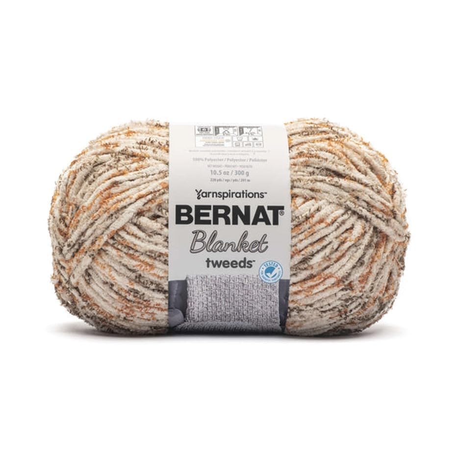 Image of Bernat Blanket Tweeds Woodland Tweed Yarn - 2 Pack of 10.5oz /300g - Polyester - #6 Super Bulky - 220 Yards - Knitting & Crochet