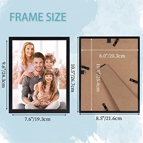 WIFTREY Black 8x10 Picture Frame Set of 18, Multi Photo Frames 8 by 10 Bulk for Wall Hanging or Tabletop Display - Thumbnail 4