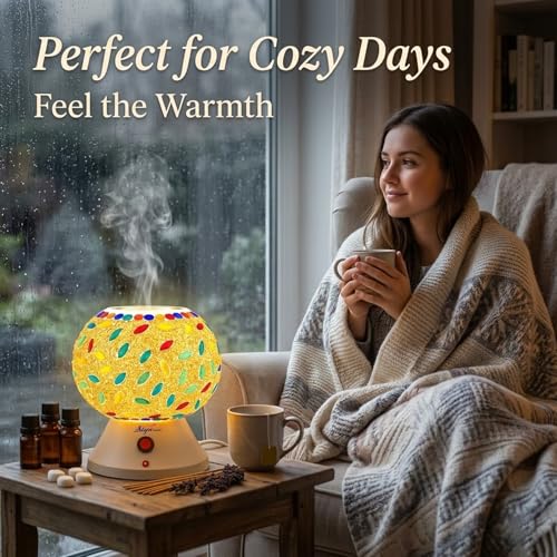 Image of Signamio Hand Made Table Top Camphor Diffuser Burner - Kapoor Dani Electrical Aroma Oil Diffuser Night Lamp - Kapoor Machine for Home & Office DN-5 (Aroma Oils not Included)