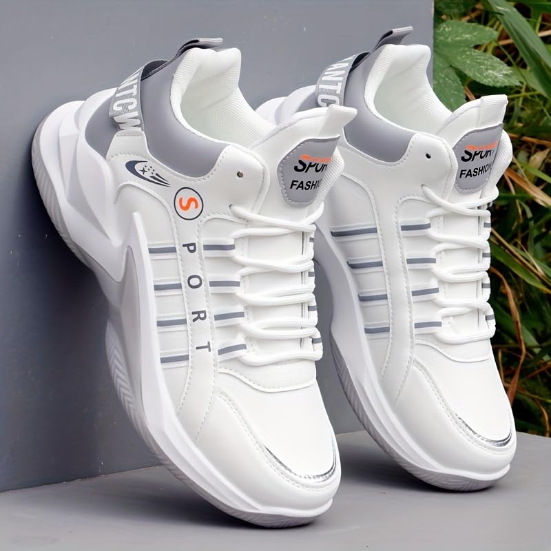 Men's Lace-up Sneakers, Shoes Athletic Shoes, Shock Absorbing and Breathable Shoes for Running Basketball Workout Gym2