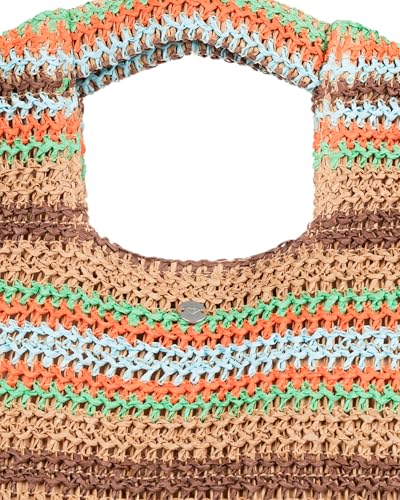 Image of Roxy Women's Beach Tote Bag | Travel | Vacation | Straw | Lightweight | Breathable, Coco Pearl - Natural Sea