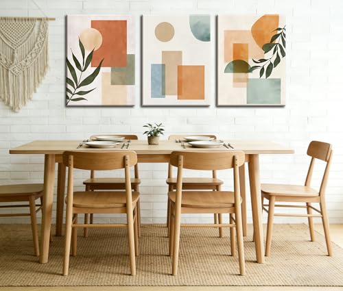 Image of Frimeeme 3 Piece Boho Sun Canvas Wall Art, 12x16 Inches