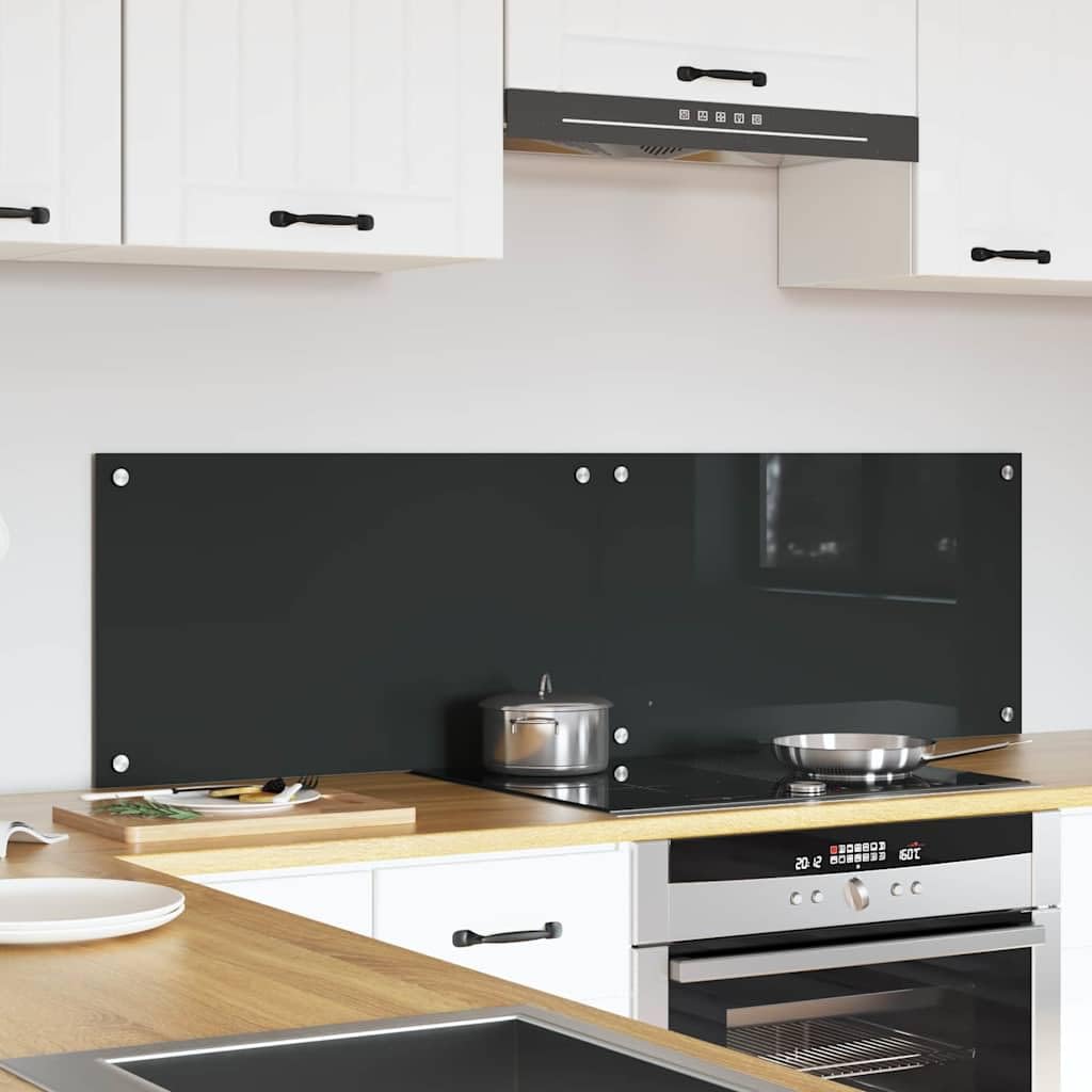 Generisch Küchenrückwand 2 pcs Dunkelgrau 70 x 40 cm Gehärtetes Glas,Heim & Garten,Küche & Esszimmer,Küchenhelfer & -utensilien-3415458