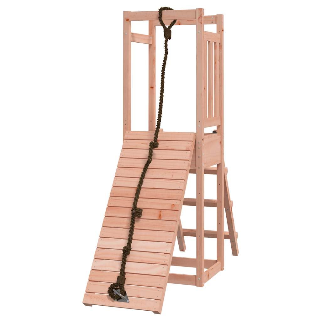 Spielturm aus Massivholz Douglasie mit Rutsche Kletterwand Sandkasten und Seil für Garten, wetterfestes Holz, robustes Gestell, für Kinder ab 3 Jahren, ideal für draußen