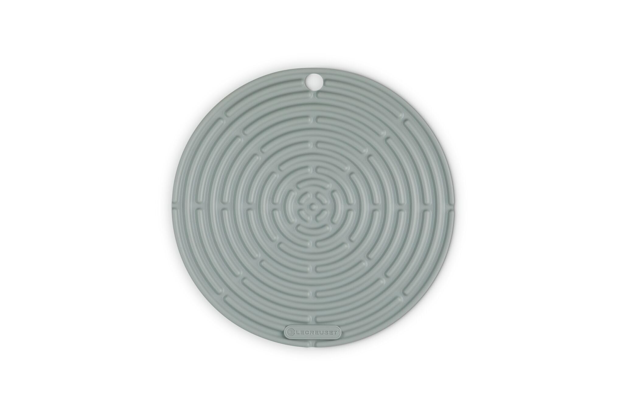 Le Creuset Cool Tool, Pot Holder/Trivet, Silicone, Round, 20 cm, Sea Salt