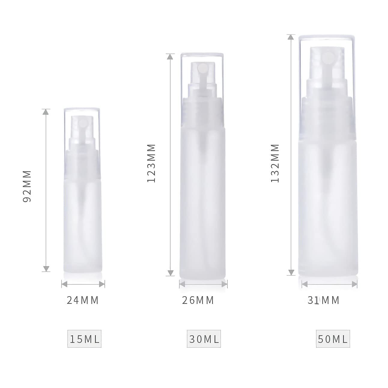 24 pezzis 30ml Flacone spray liquido in plastica, 30 ml Trasparente opaco Bottiglie Spray per Nebulizzazione Fine, Viaggio, Contenitore Cosmetico per Flacone Spray per Profumo
