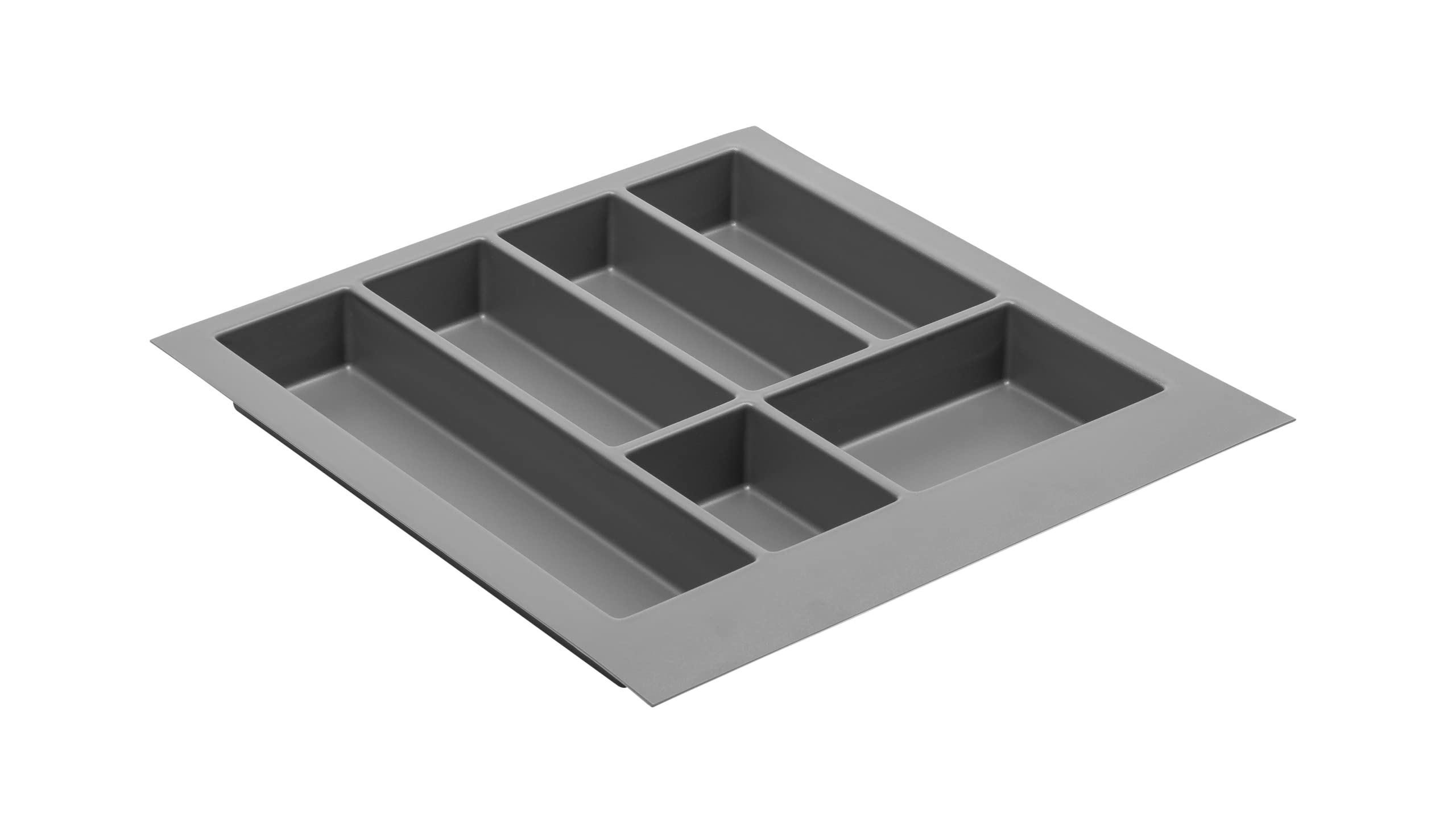GTV - Axispace Drawer Insert I Cutlery Tray for Drawers Cutlery Insert Drawer Insert Kitchen I Kitchen Cabinet Plastic Cutlery Tray Cutlery Storage I Anthracite 440 x 472 mm