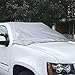 Jumbo Car Windshield Cover, Magnetic and Reversible DualTech, Reflective Sun Shade and Black Protective Snow Cover, Large Auto Shade (Over 5x6ft) for SUV, Truck and Car, All Weather