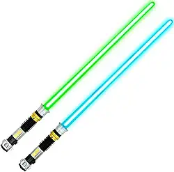 KIT 2 Espadas Sabre De Luz Star Com Som Luz Led