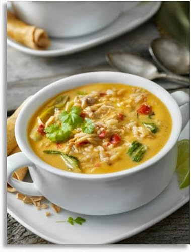 Bathroom Wall Art Creamy Thai Chicken and Rice Soup Spring