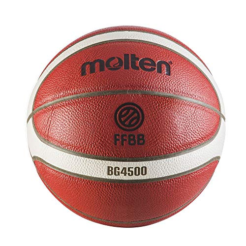 Balón BG4500 FFBB de Molten de cuero sintético para partidos de baloncesto en interiores