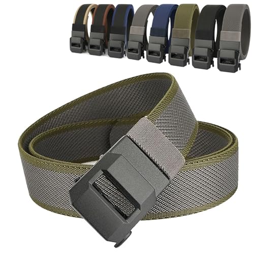 Exteriorm-U Belt, Nylon Ratchet Belt, Tactical Belt With Slide Buckle For Men, Adjustable
