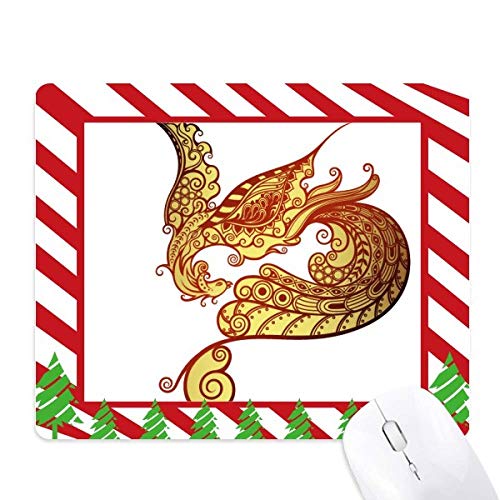 Tapis de souris silhouette animal phoenix pour ambiance de noël