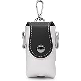 ゴルフボールケース ゴルフ用品 ボールポーチ 薄型 マグネット簡単着脱 軽量 小物入れ ボールポーチ ボール入れ (ブラック)