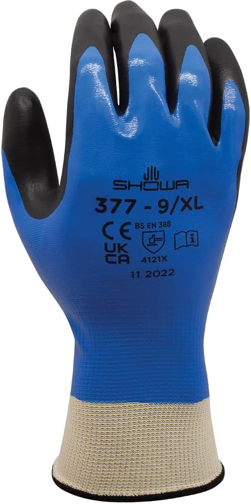 377 Seamless Knitting Glove Nylon Nitrile General Purpose 9/XL
