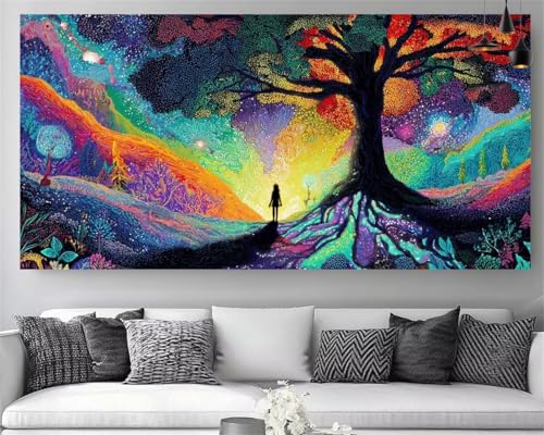 Peinture Diamant 5D Grand Format pour Décorer un Salon Moderne