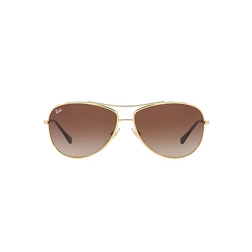 Ray-Ban RB3293 Metal Pilot Sunglasses, Gold/Dark Brown Gradient, 63 mm