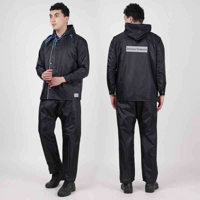Image of Indian Terrain Men's Rain Coat with Pant waterproof and heavy duty