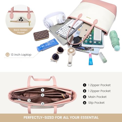 LOVEVOOK Purse and Wallet Set for Women Handbag 3Pcs Canvas Tote Satchel Purses Ladies Shoulder Bags3