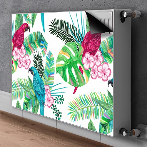 Cache-aération magnétique Decormat 100x60 cm vert pour radiateur design - 3