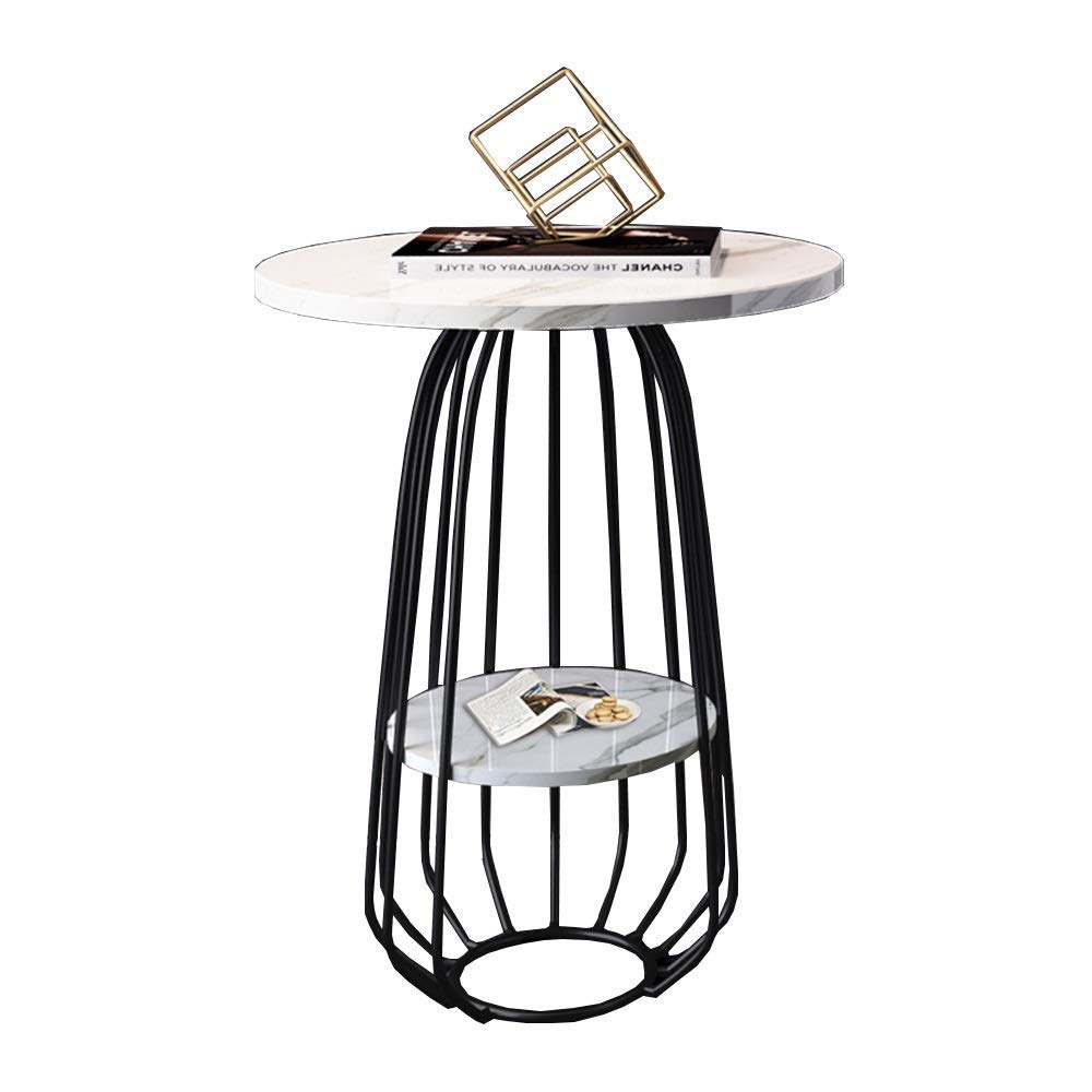 Table basse ronde double plateau pour optimiser les petits salons et angles