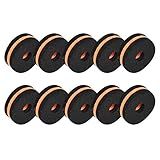 RiToEasysports Drum Kit Cymbal Felt Pad Replacement 10pcs Black Orange Lightweight Sleeve Protects Cymbals for Musicians