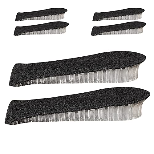 3 Pairs Height Increase Insole,Invisible Height Increase Insoles for Men Women,Adjustable Height Increasing Insoles,Silicone Heel Cushion Inserts,Gel Heel Lift Inserts for Leg Length Discrepancy