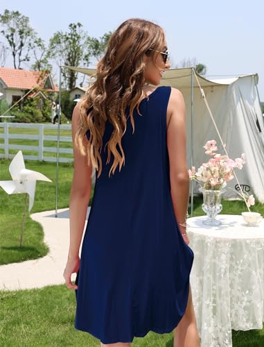 Image of MOLERANI Women's Casual Summer Swing Simple Loose T-Shirt Tank Dress