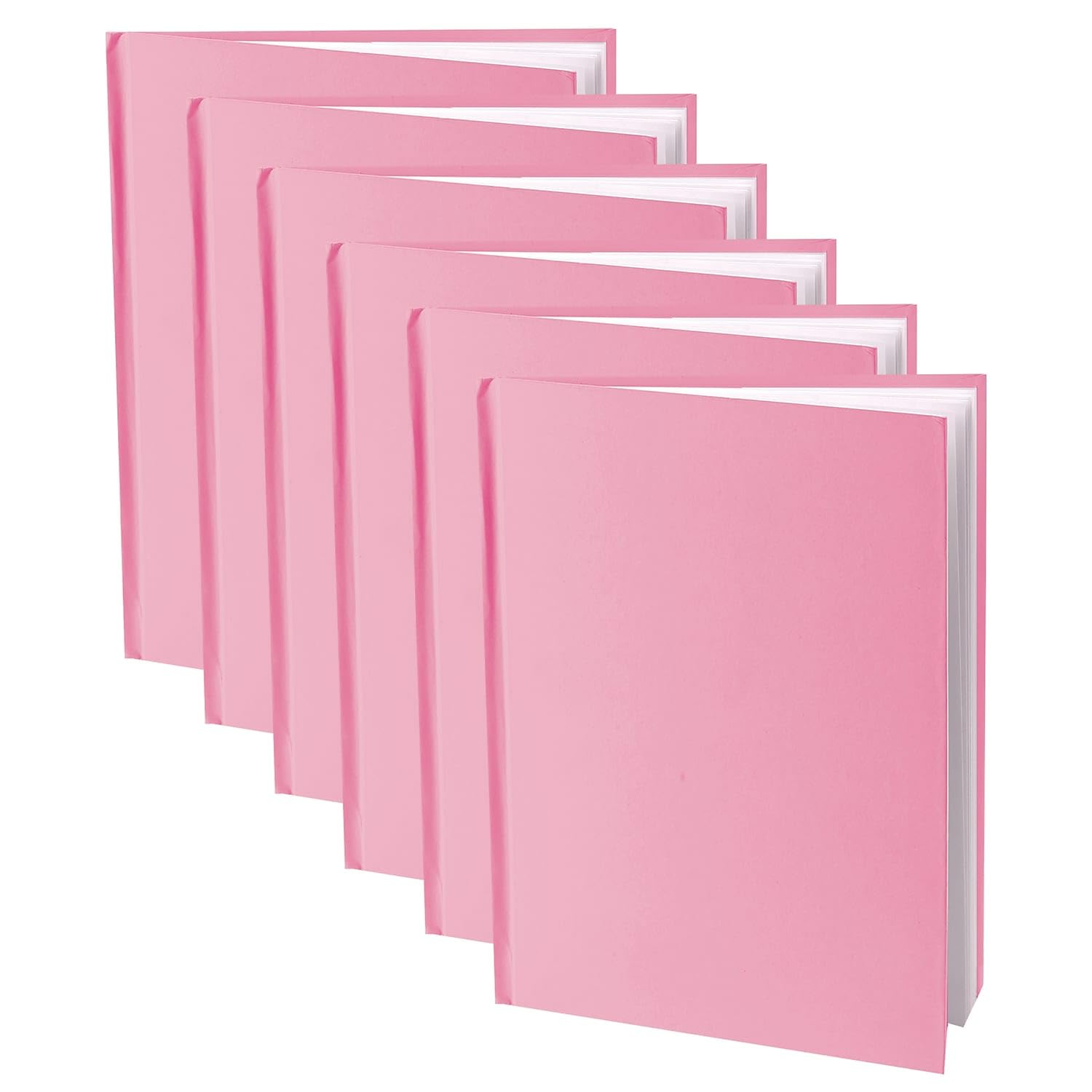 Livre vierge rose rigide lot de 6 à offrir pour anniversaire fille ou activité manuelle d'école
