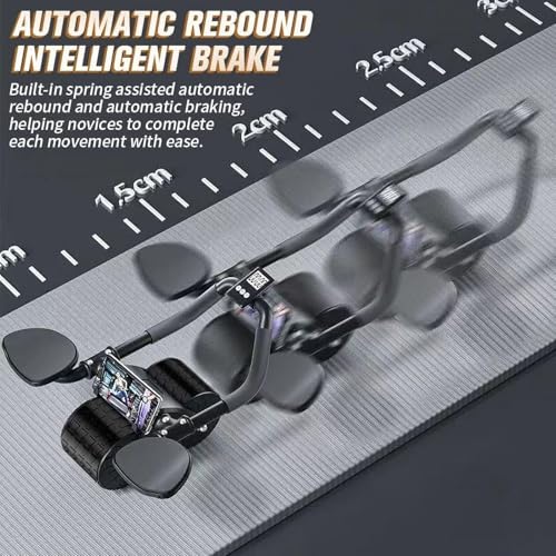 Ab Roller Wheel with Timer & Knee Mat, Home Workout Auto Rebound Abdominal Wheel with Elbow Support - Core Workout Equipment for Strengthening Abs, Home Gym Exercise for Women & Men - Image 5