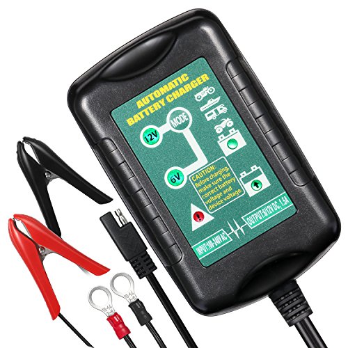 Automatic Battery Charger, InThoor 6V/12V 1.5Amp Car Battery Charger Maintainer for Vehicle/ Motorcycle/ Lawn Mower/ ATV/ RV and More