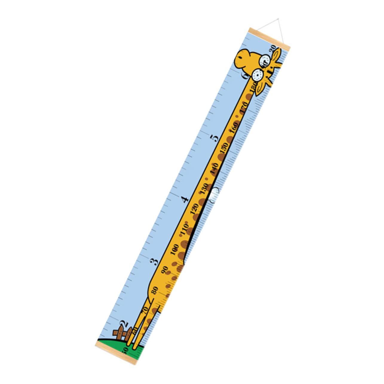 BESTonZON Nursery Wall Height Chart Wood Frame Toddler Room Decor Girls Wall Art