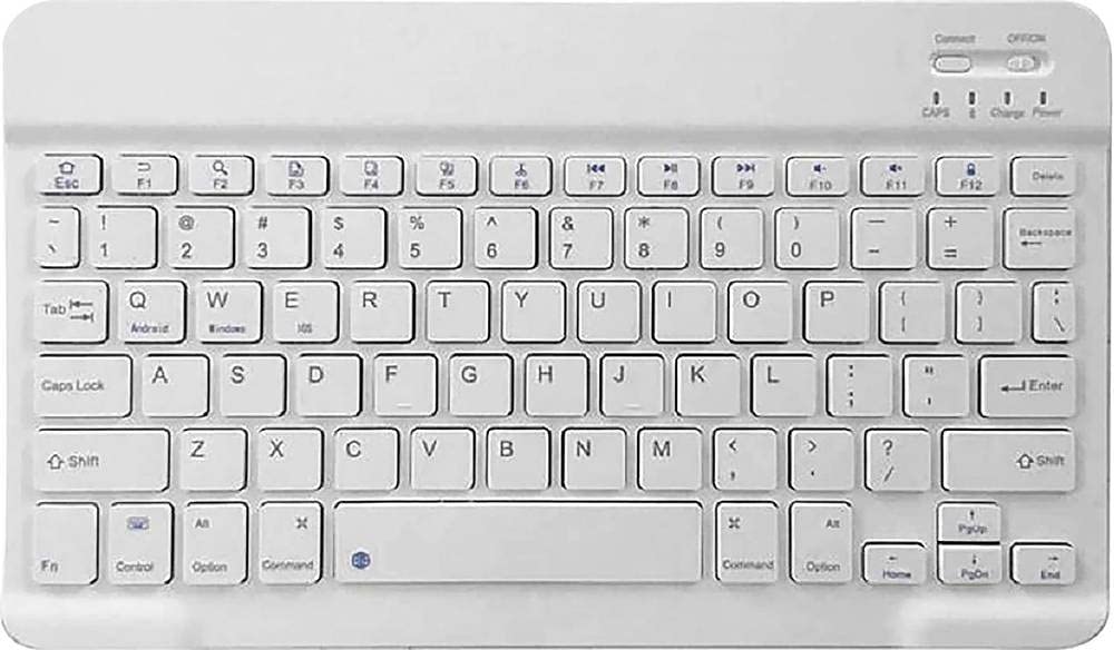 ZERODAMAGE SAHARA CASE SaharaCase Wireless Bluetooth Keyboard for Most Tablets and Computers Heavy Duty Rugged Protection Triple-Hardened Construction -(White)