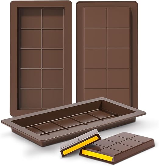 La chat Silicone Chocolate Molds Set, 3 Pack Deep Chocolate