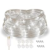 Areful Rope Lights, 16Ft Waterproof Connectable Strip Lighting, 4000K Nature White, Indoor Outdoor M